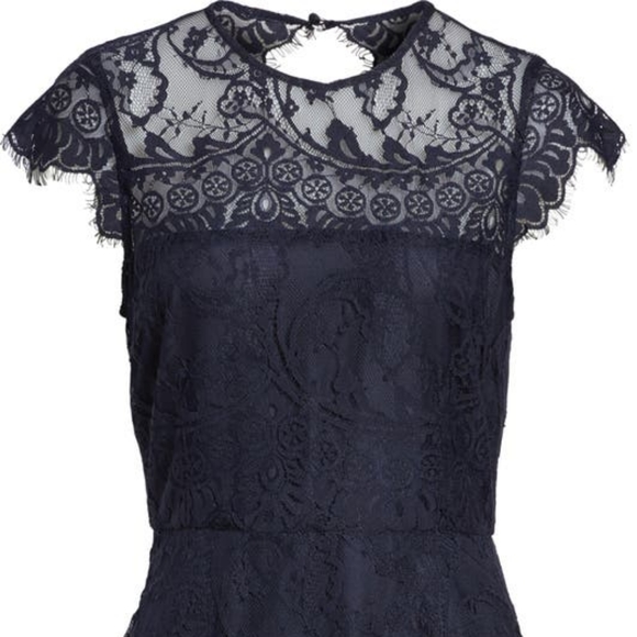 Rhianna Open Back Lace Fit & Flare Cocktail Dress - Picture 3 of 6